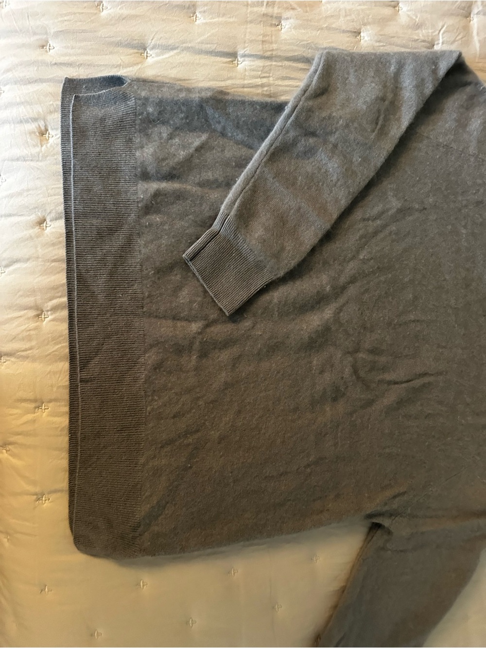 AllSaints 100% Cashmere Crewneck Sweater Grey Size M - Picture 4 of 6